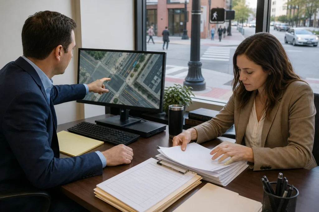 Illustrative scene related to Alabama Pedestrian-Crash Hot Spots: How to Request a Safety Review and Preserve Records
