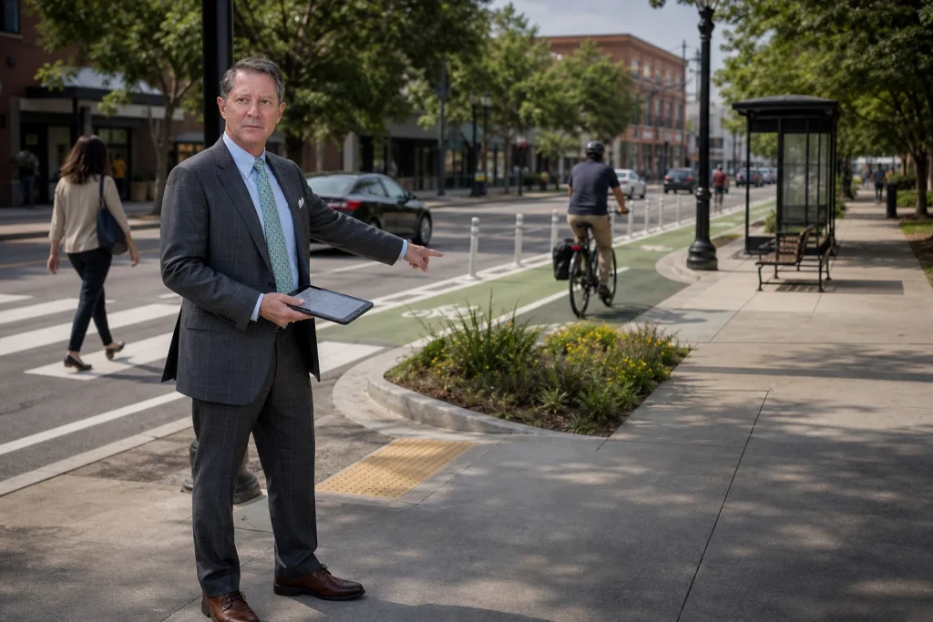 Tom McCutcheon working on an illustrative matter related to How Holmes Avenue Safety Improvements Could Prevent Crashes
