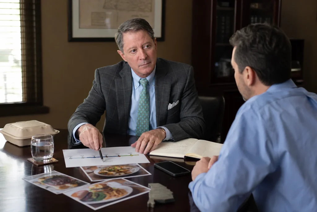 Tom McCutcheon working on an illustrative matter related to How Long After Eating Can Food Poisoning Symptoms Start in Alabama?