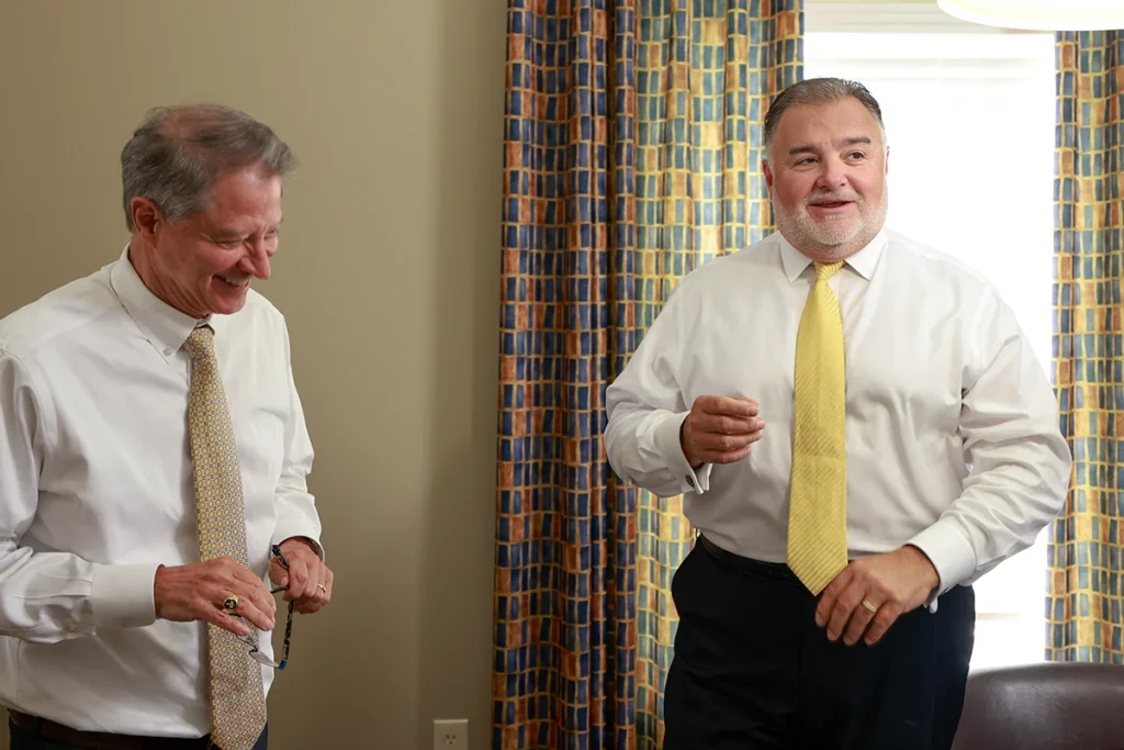 Attorneys joel hamner and tom mccutcheon discuss legal action for a youngster hurt by negligence.