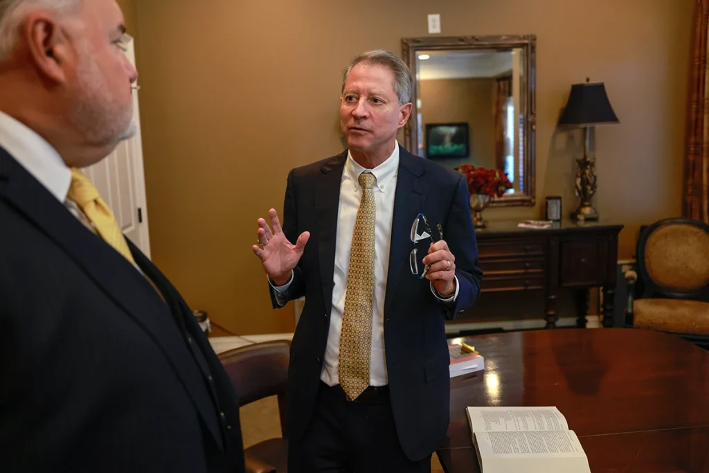 Joel hamner and lawyer tom mccutcheon outline a liability claim for a severe animal attack injury.