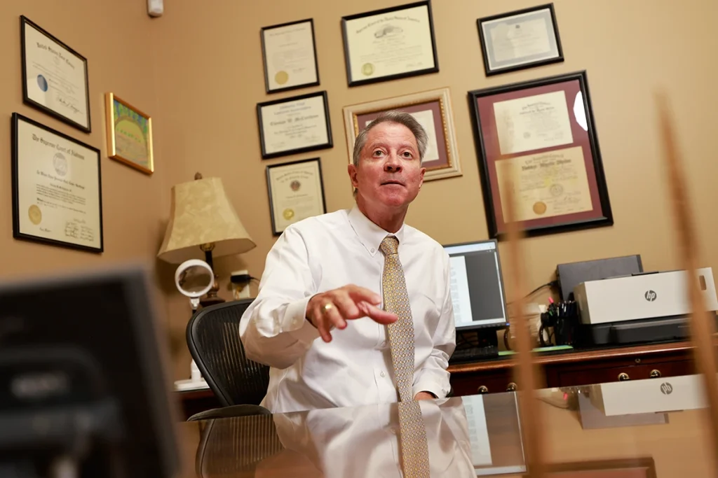 Lawyers tom mccutcheon and joel hamner evaluate vehicle stability evidence for a rollover crash.